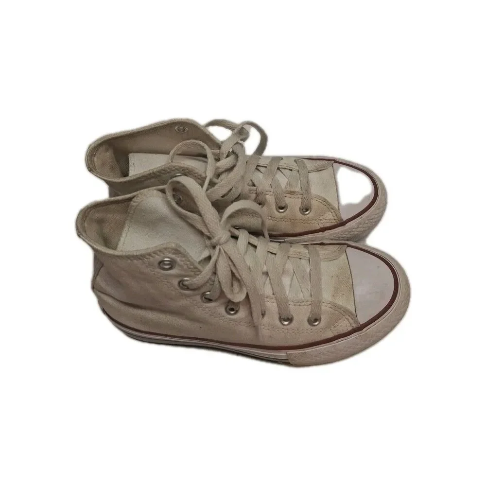 CONVERSE ALLSTAR Youth 3 White High Tops Chuck Taylor Casual Sneakers Shoes